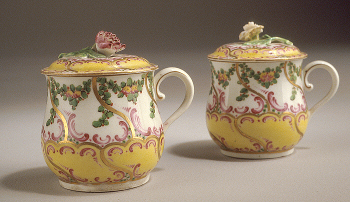 Pair of Custard Cups and Covers