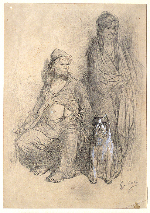 Man, Woman, and Dog