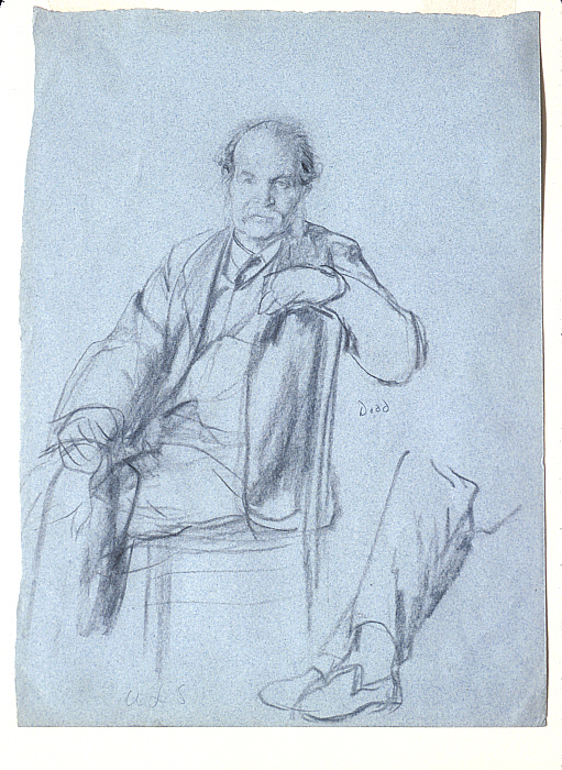 A. L. Smith, Sitting, with Sketch of Feet