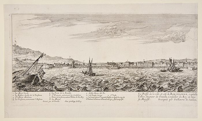 View of the Harbor and City of Barcelona