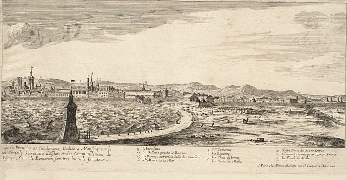 View of the Harbor and City of Barcelona