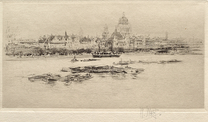 The Thames from Waterloo—A View towards St. Paul's Cathedral
