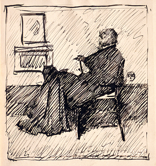 Sketch of "Arrangement in Gray and Black #2—Thomas Carlisle"