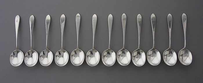 Twelve Cream Soup Spoons Slider Image 4