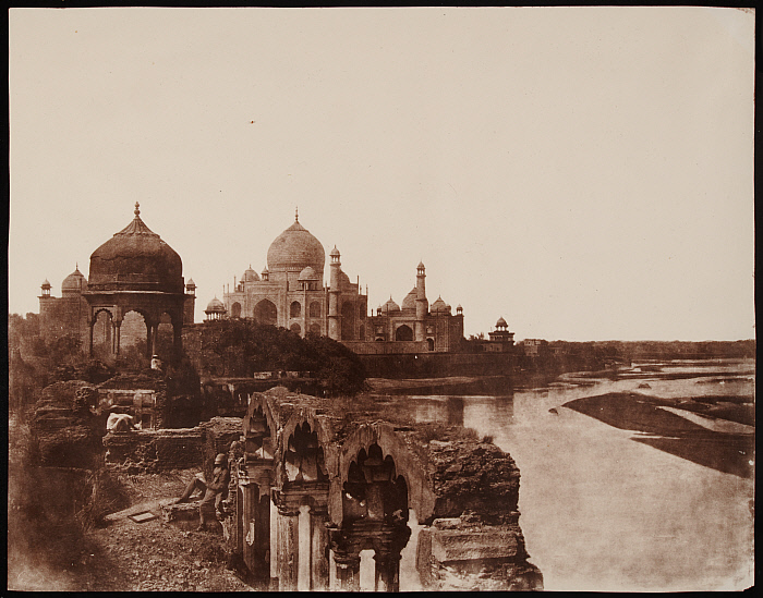 Taj Mahal from the East, with Dr. John Murray seated in the Foreground
