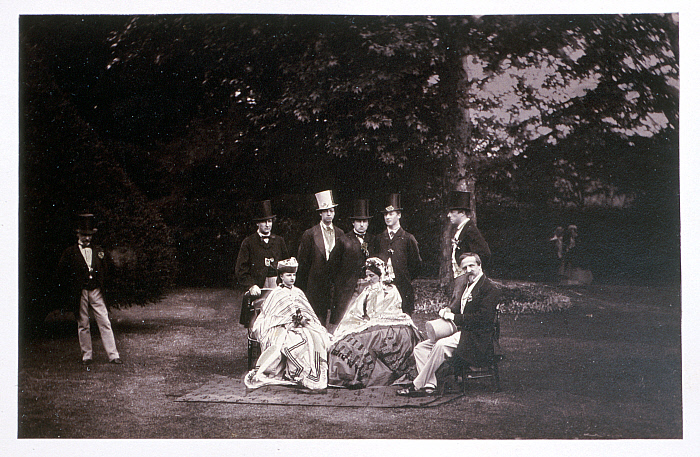 Group of Their Royal Highnesses the Princess Clementine de Saxe Cobourg Gotha, Her Sons and Daughter, the Duke D'Aumale, the Comte D'Eu, the Duke D'Alençon, and the Duke de Penthievre
