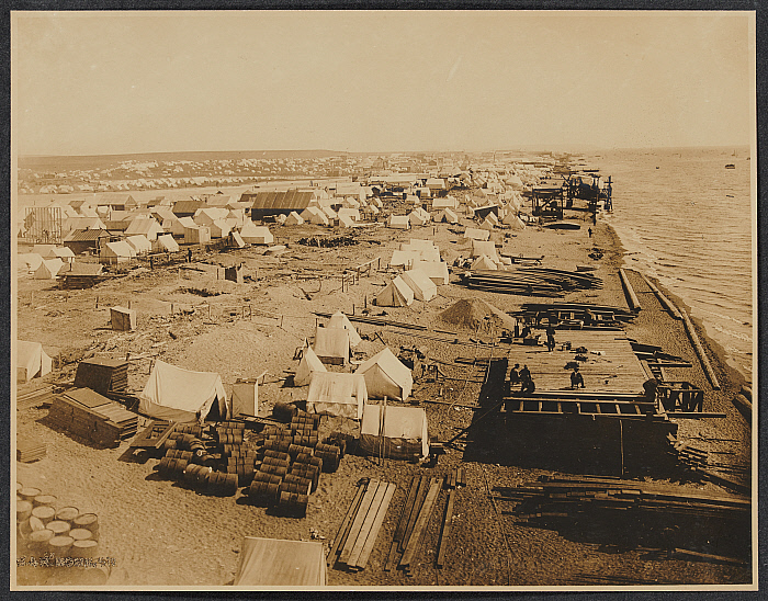 Construction Site, A Sea of Tents