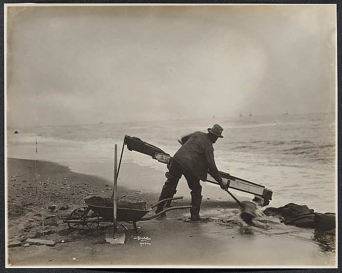 Cleaning on the Beach