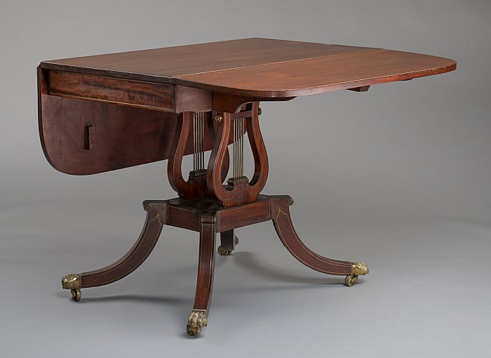 Drop-Leaf Library Table