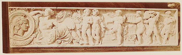 Sample Relief with Roman Soldier, Nude Woman and Cherubs