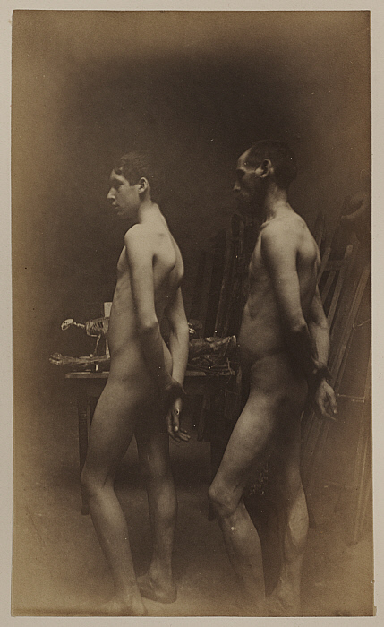 Two Standing Male Nudes in Profile, from The Grafly Album