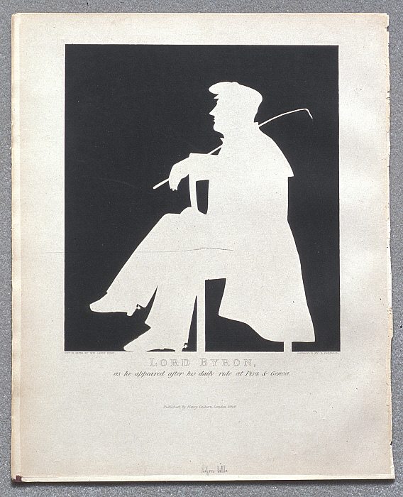 Silhouette of Lord Byron, cut by Mrs. Leigh Hunt