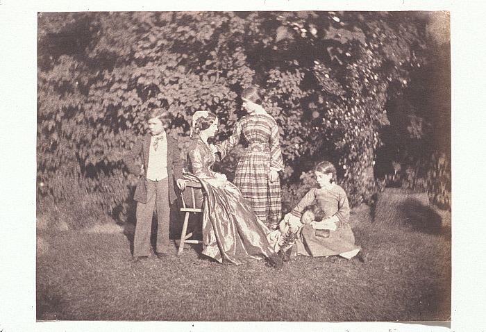 Mother and Four Children in a Garden