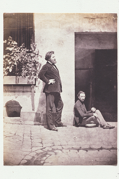 Henri Le Secq and Gustav Le Gray (?) in Charles Nègre's Courtyard