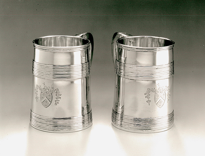 Pair of Tankards (covers missing)