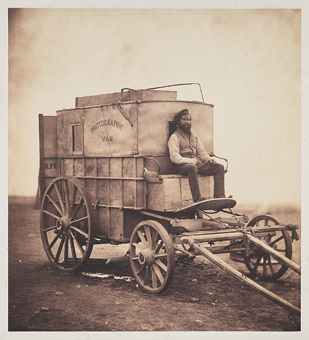 The Photgrapher's Van with Marcus Sparling in the Crimea