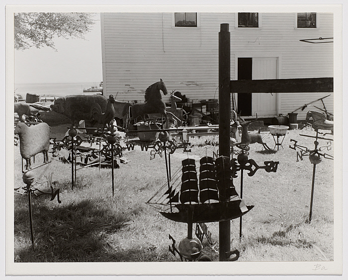 Untitled [Weathervanes outside Rubenstein's Antiques, Rockland, ME]
