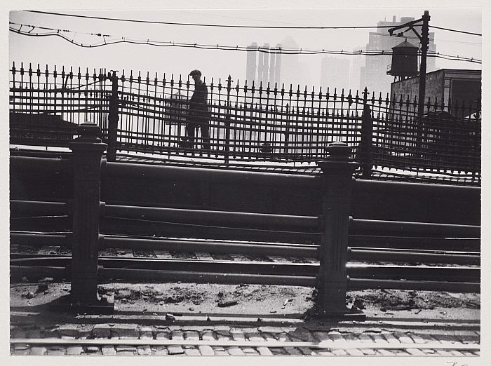 Man on Brooklyn Bridge, New York
