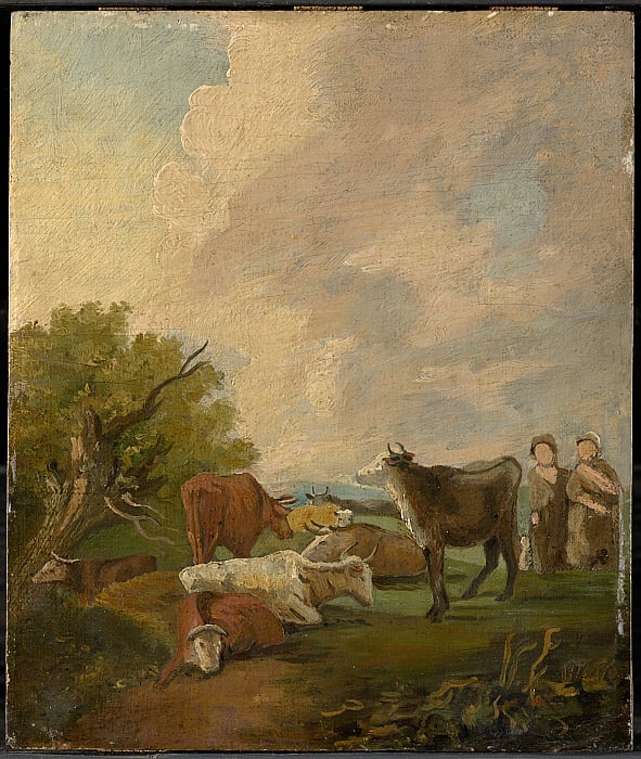 Figures and Cattle in a Landscape