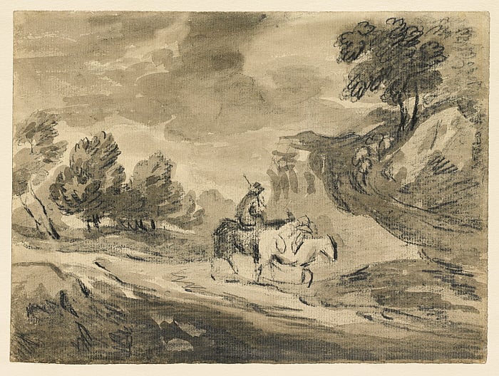 Rocky Landscape with Horseman and Packhorse