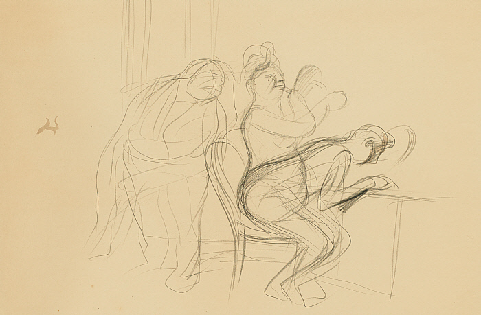 A Man with Two Women at a Dressing Table