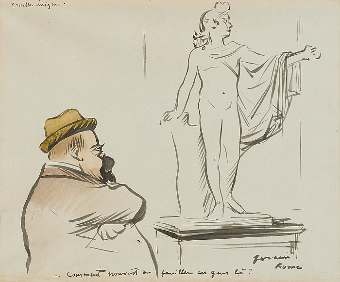 Tourist with Apollo Belvedere