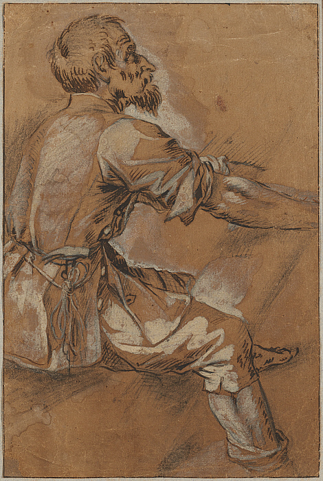 Study of an Old Man in Workman's Garb Slider Image 1