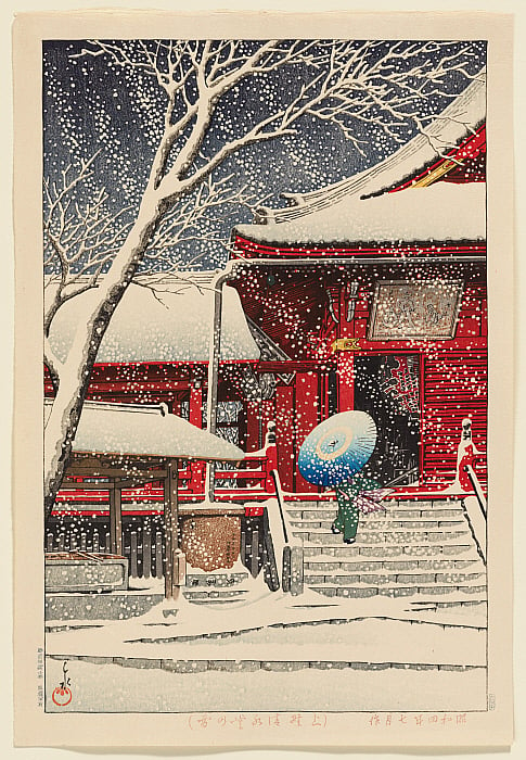 Snow at Kiyomizu Hall, Ueno