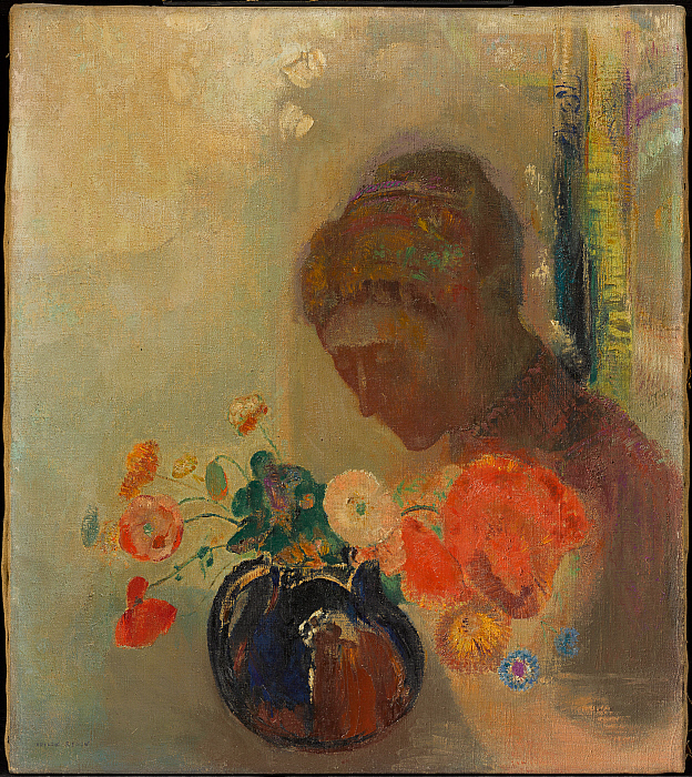 Woman with a Vase of Flowers