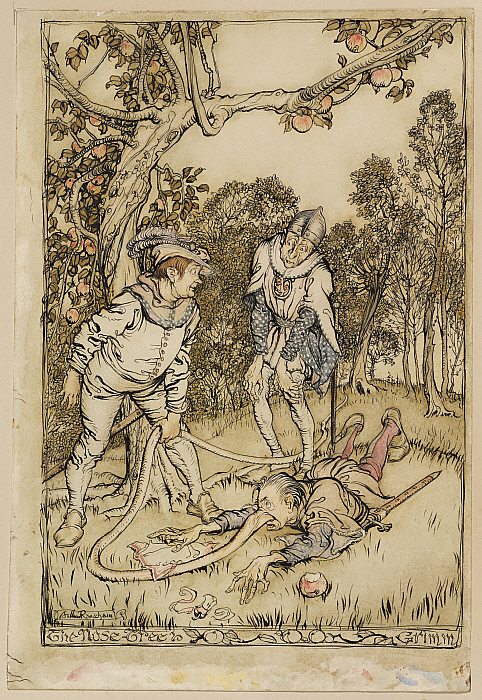 Illustration from "The Nose Tree" from Little Brother & Little Sister and Other Tales by the Brothers Grimm