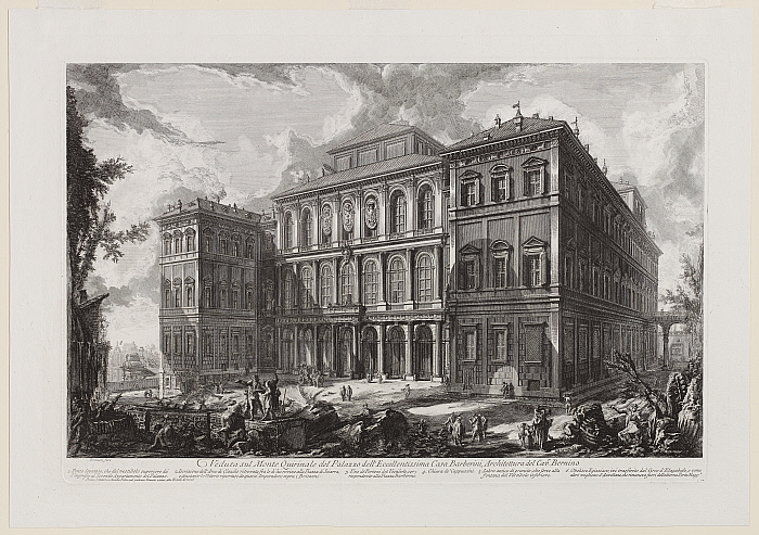 View of the Palace of the Illustrious Barberini Family on the Quirinale Hill