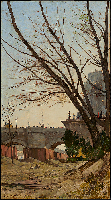 View of the Pont Neuf and of the Western Point of the Île de la Cité from the Banks of the Seine Slider Image 1