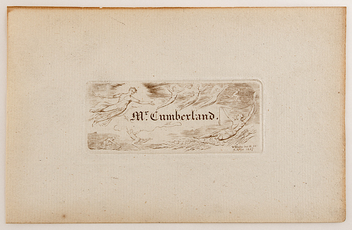 George Cumberland's Visiting Card (of Bookplate)