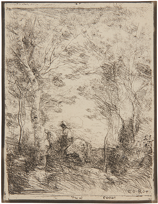 Horseman in the Woods, Small Plate (Le Petite Cavalier sous Bois)