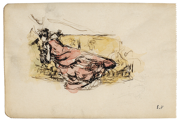 Lucie Hessel Lying on a Couch