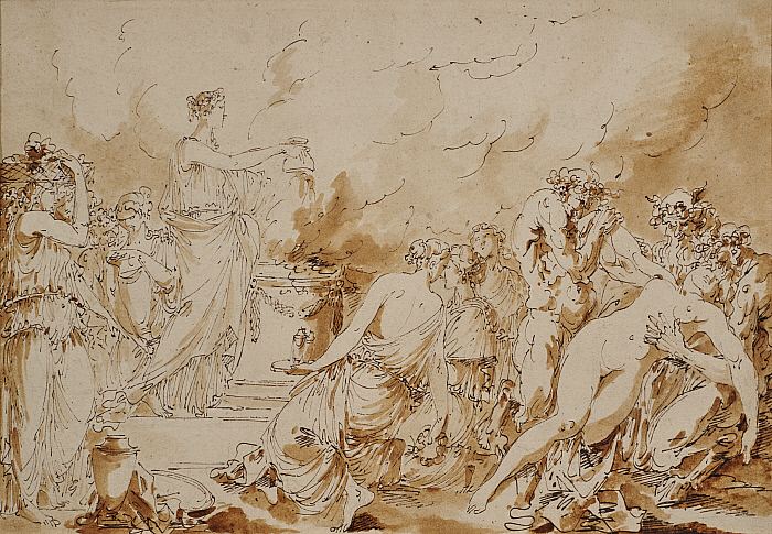 Nymphs Offering a Libation to the Gods