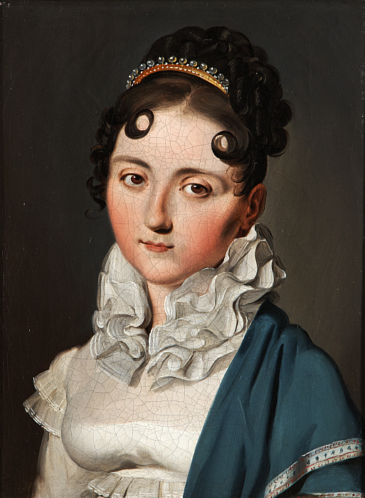 Portrait of a Young Woman with a Green Shawl