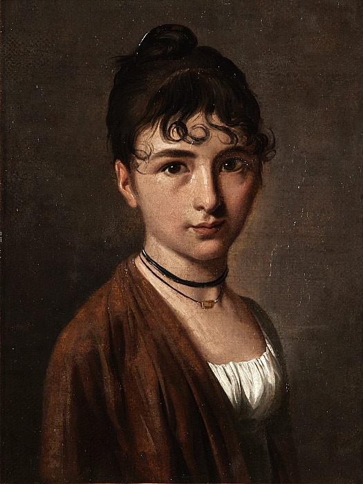 Portrait of a Young Woman with a Necklace Slider Image 1