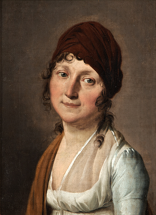 Portrait of a Woman with a Red Hairband Slider Image 1