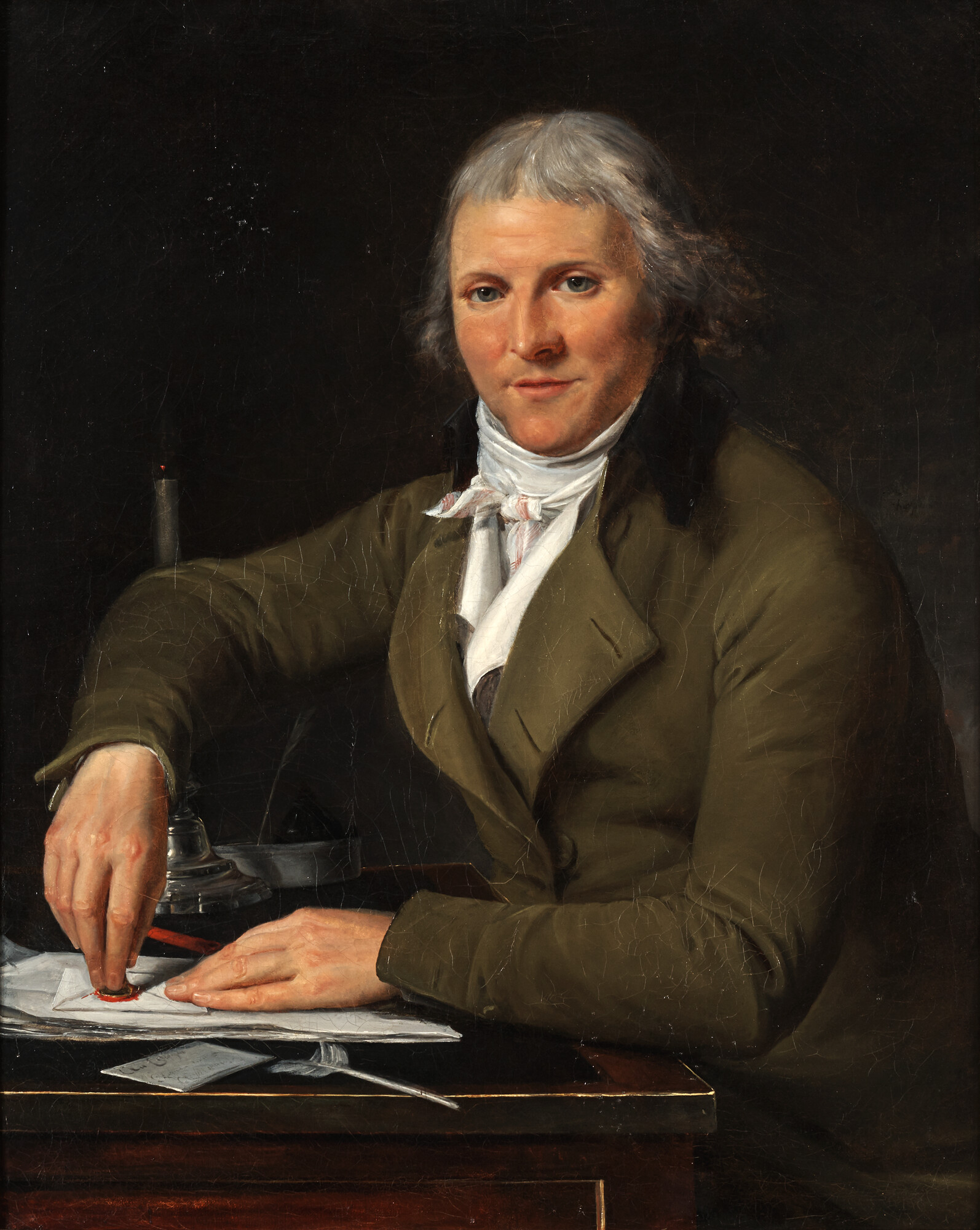 Portrait of a Man Sealing a Letter