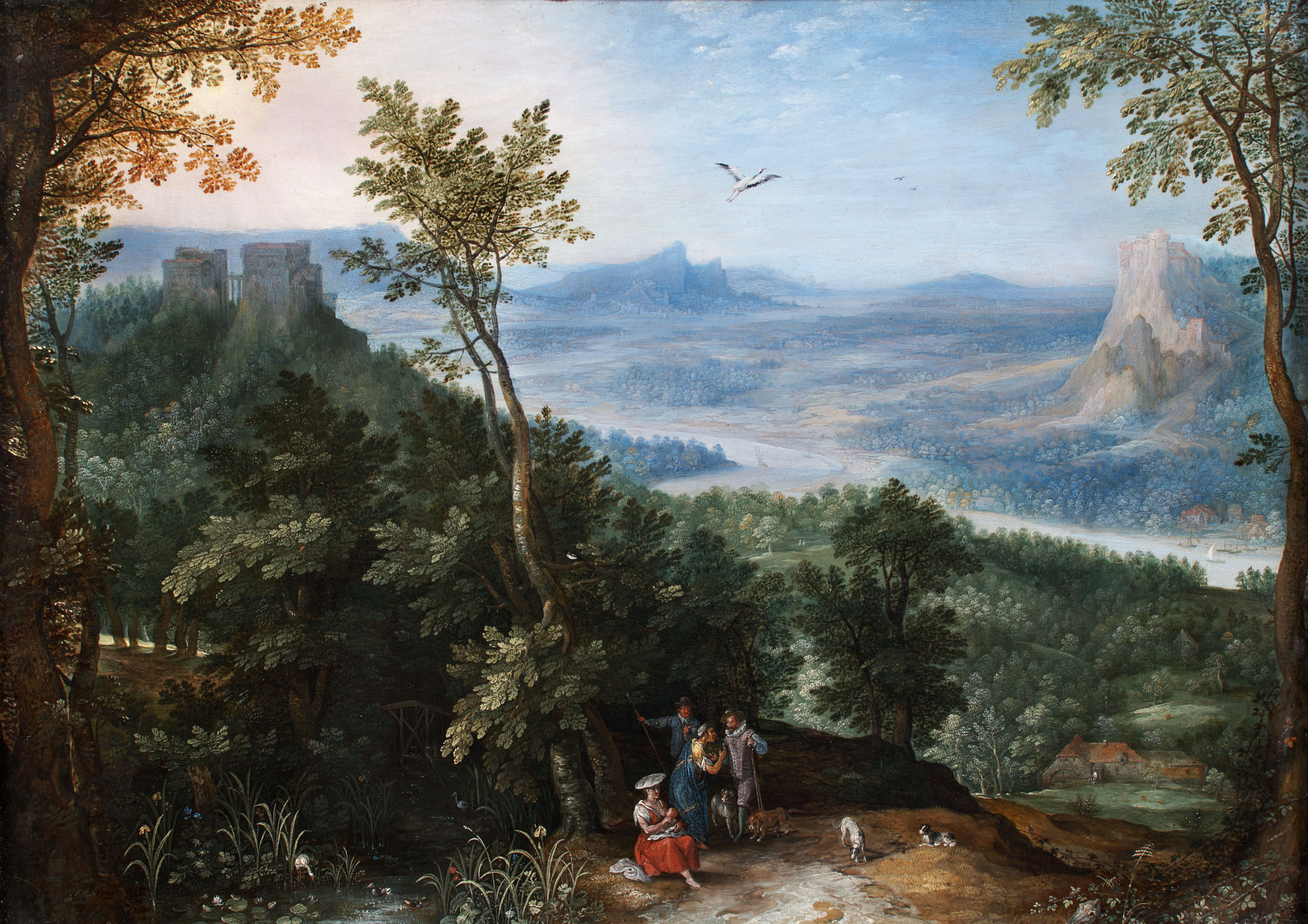 Landscape with Figures on a Wooded Path Slider Image 1