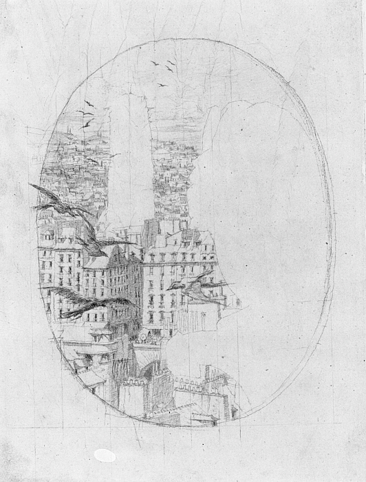 Study for "Le Stryge": The City and the Birds