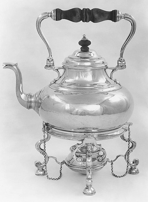 Teakettle, Stand, and Lamp