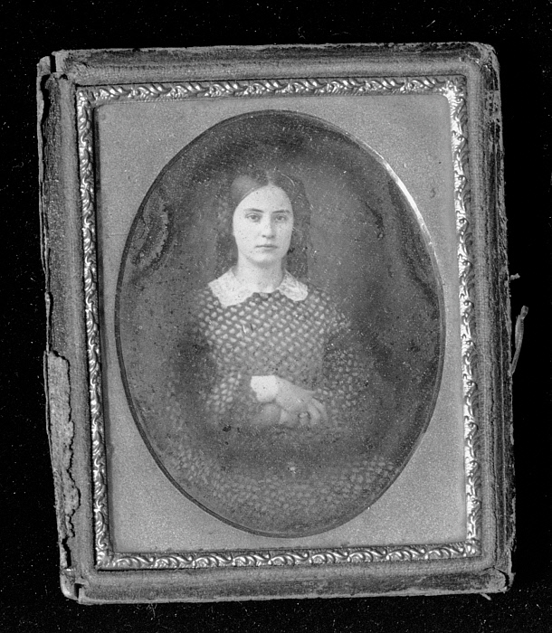 Portrait of a Woman in Print Dress