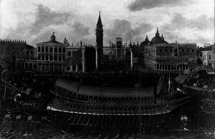 The Bucintoro on the Grand Canal before the Doge's Palace