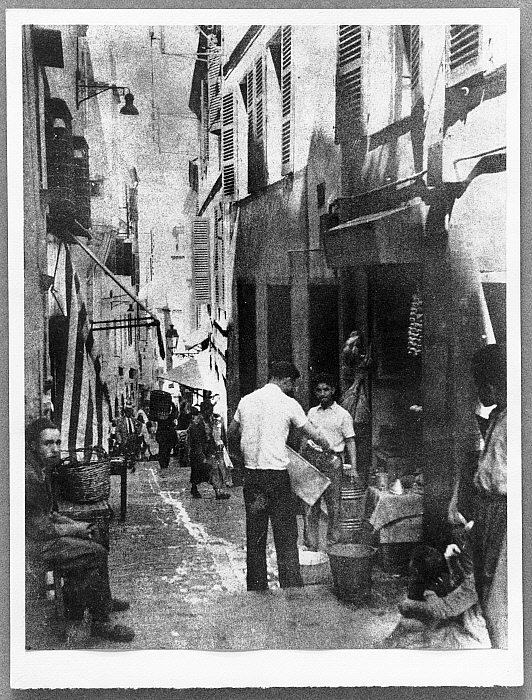 Narrow Street with Market