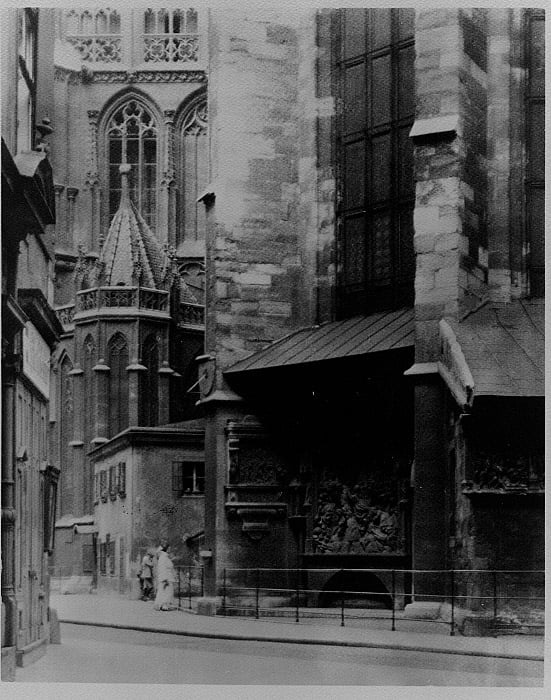 Cathedral Exterior with Carved Relief