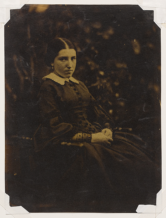 Young Woman Seated in a Garden