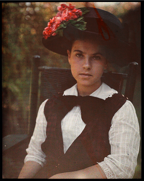 Young Girl in a Flowered Hat