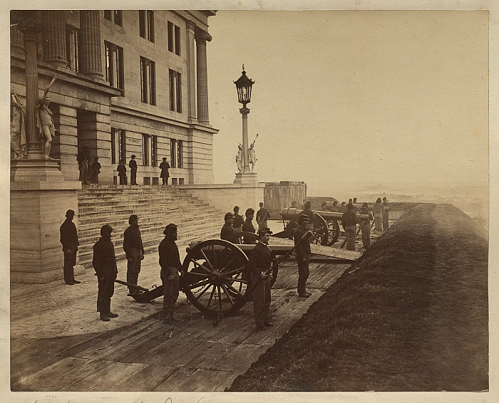 Union Troops and Cannons, State Capitol, Nashville